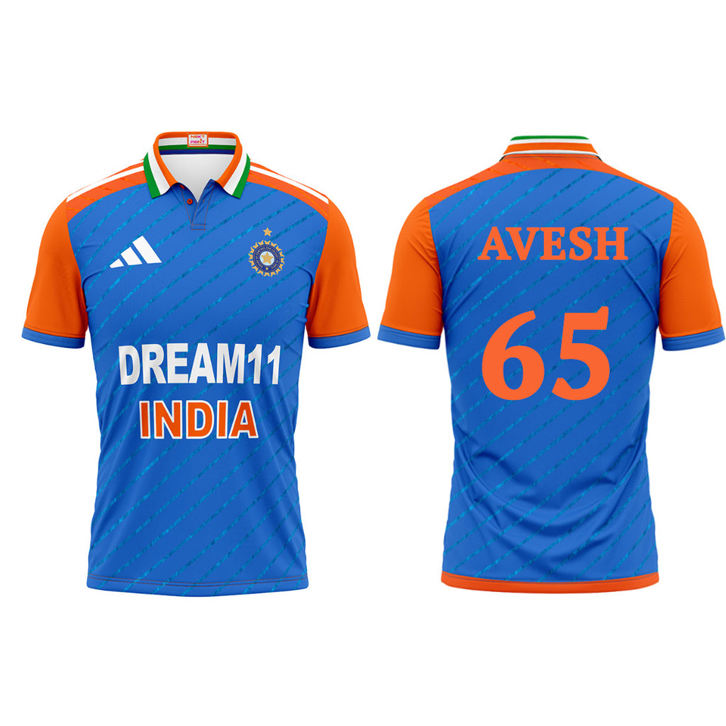 Next Print India Cricket Avesh Jersey 2024.