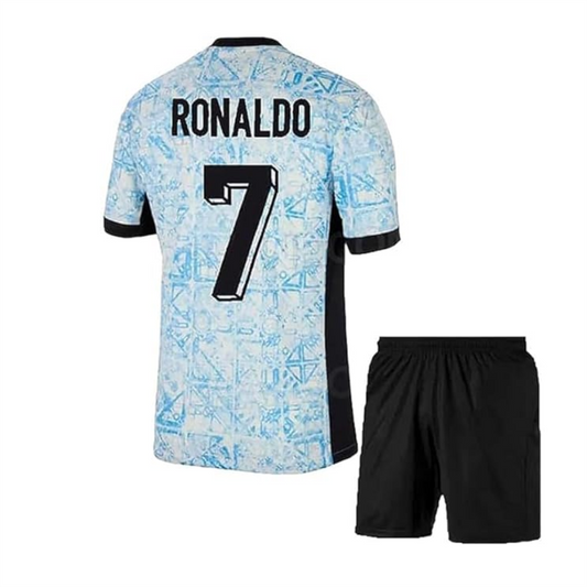 Next Print Ronaldo 7 Jersey| Juventus Jersey| Portugal Jersey| AlNasser Jersey NP0000S301 (with Black Shorts)