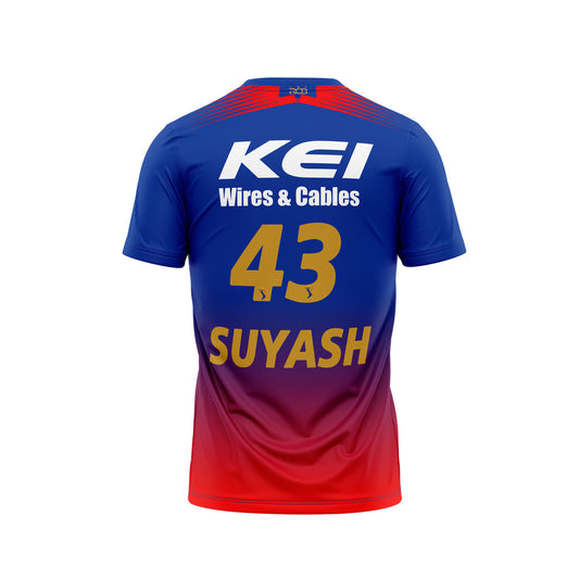 Suyash Prabhudessai RCB V Neck Half Sleeve T Shirt RCBVNHST11