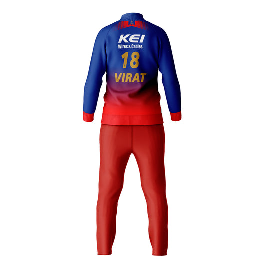 Virat Kohli RCB Polo Neck Jacket With Track Pant RCBPNJP12