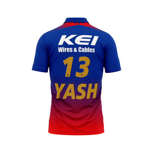 Yash Dayal RCB Half Sleeve Polo T Shirt RCBHSPT13