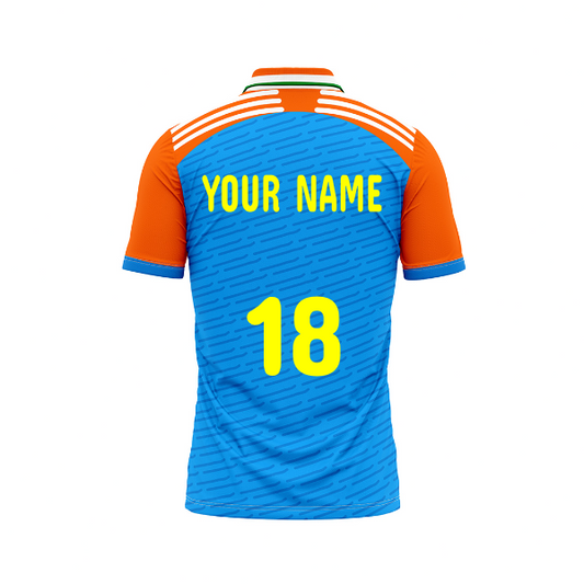 Customised India Cricket Name And Number Printed Jersey 2024.