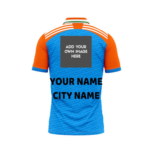 Customised India Cricket Name And Number Printed Jersey 2024.