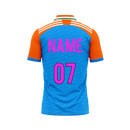 Customised India Cricket Name And Number Printed Jersey 2024.