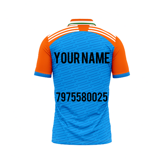 Customised India Cricket Name And Number Printed Jersey 2024.