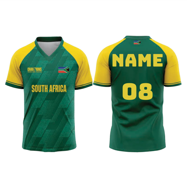 Next Print ICC Champions Trophy 2025 South Africa Green Jersey T-shirt.