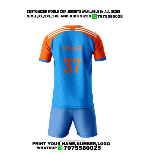 Next Print 2024 Worldcup Ishant Sharma Printed Round Neck Jersey with Shorts