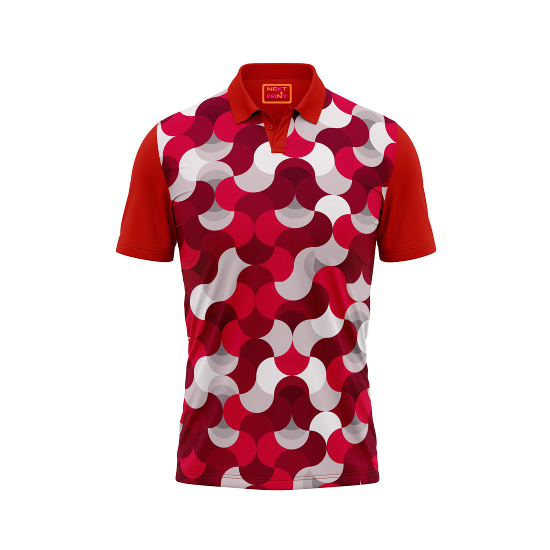 Red Polo Neck Half Sleeve T Shirt Nextprint M131