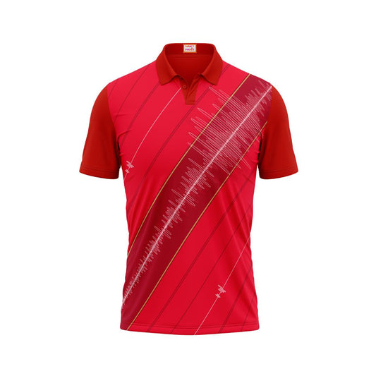 Next Print Customized Polo Neck Red Jersey NPTS32