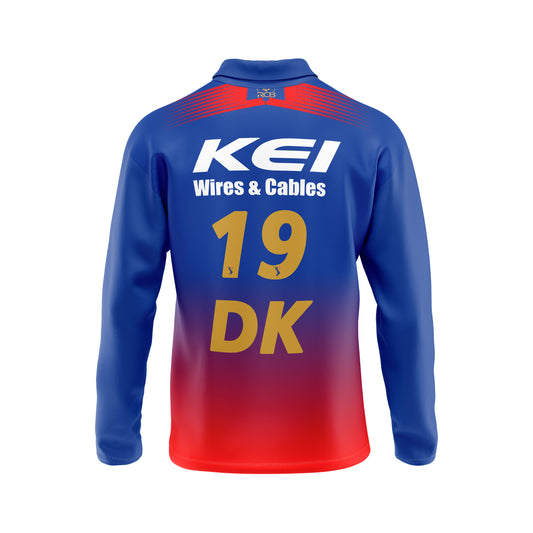 Dinesh Karthik RCB Full Sleeve Polo T Shirt RCBFSPT2