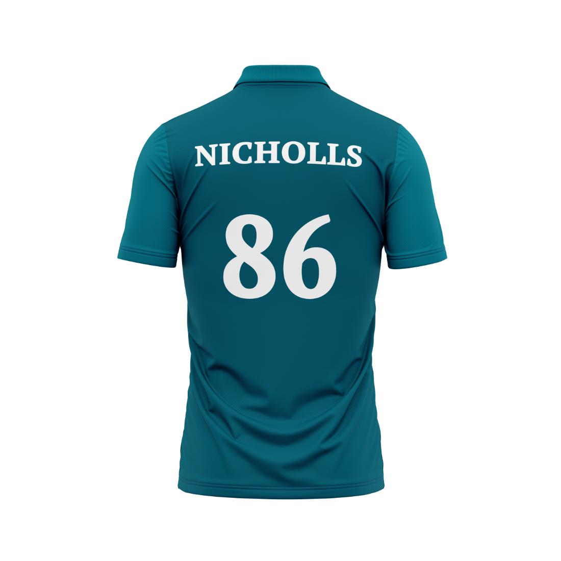 Next Print 2024 Newzeland Worldcup Nicholls Printed Polo Neck Jersey