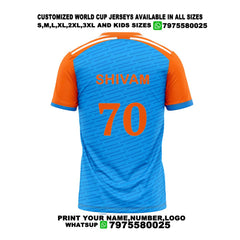 Next Print 2024 Worldcup Shivam Dube Printed Round Neck Jersey