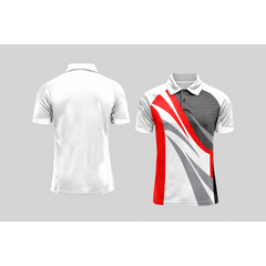 Next Print Cricket Polo Half White Customized Jersey - NPCWH00A3