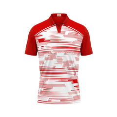 Next Print Customized Polo Neck Red Jersey NPTS50