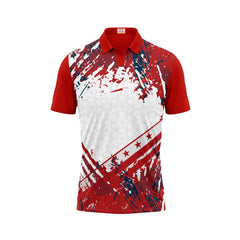 Next Print Customized Polo Neck Red Jersey NPTS53