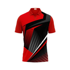 Next Print Customized Polo Neck Red Jersey NPTS56