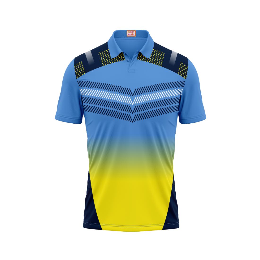 Next Print Customized Polo Neck Skyblue Jersey Design 5