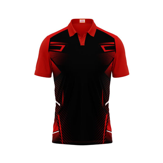 Next Print Customized Polo Neck Red Jersey NPTS70