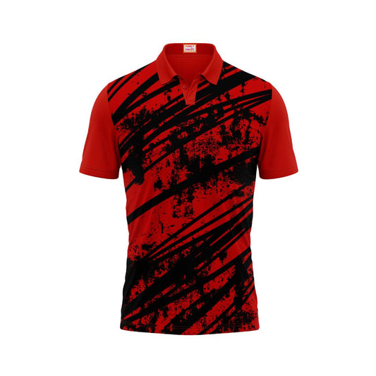 Next Print Customized Polo Neck Red Jersey NPTS81