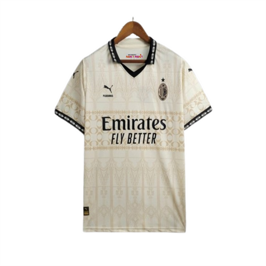 Next Print AC Milan x PLEASURES White Jersey Fourth 23 24 Season Jersey