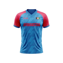 Next Print ICC Champions Trophy 2025 Afghanistan Royal Blue Jersey T-shirt.