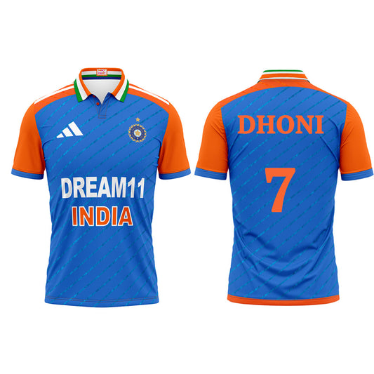 Next Print India Cricket Dhoni Jersey 2024