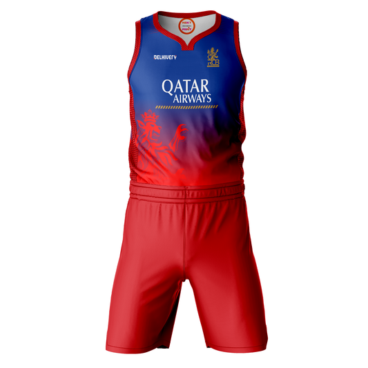 Virat Kohli RCB Basketball Jersey With Shorts RCBBJS12