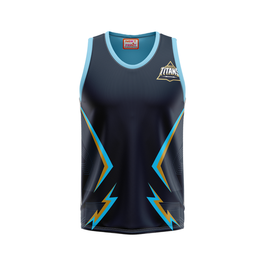 Next Print Ipl Gujrat Design Basketball Jersey