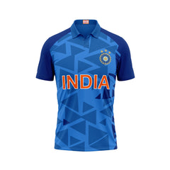 Next Print Asish Nehra Printed Jersey Blue