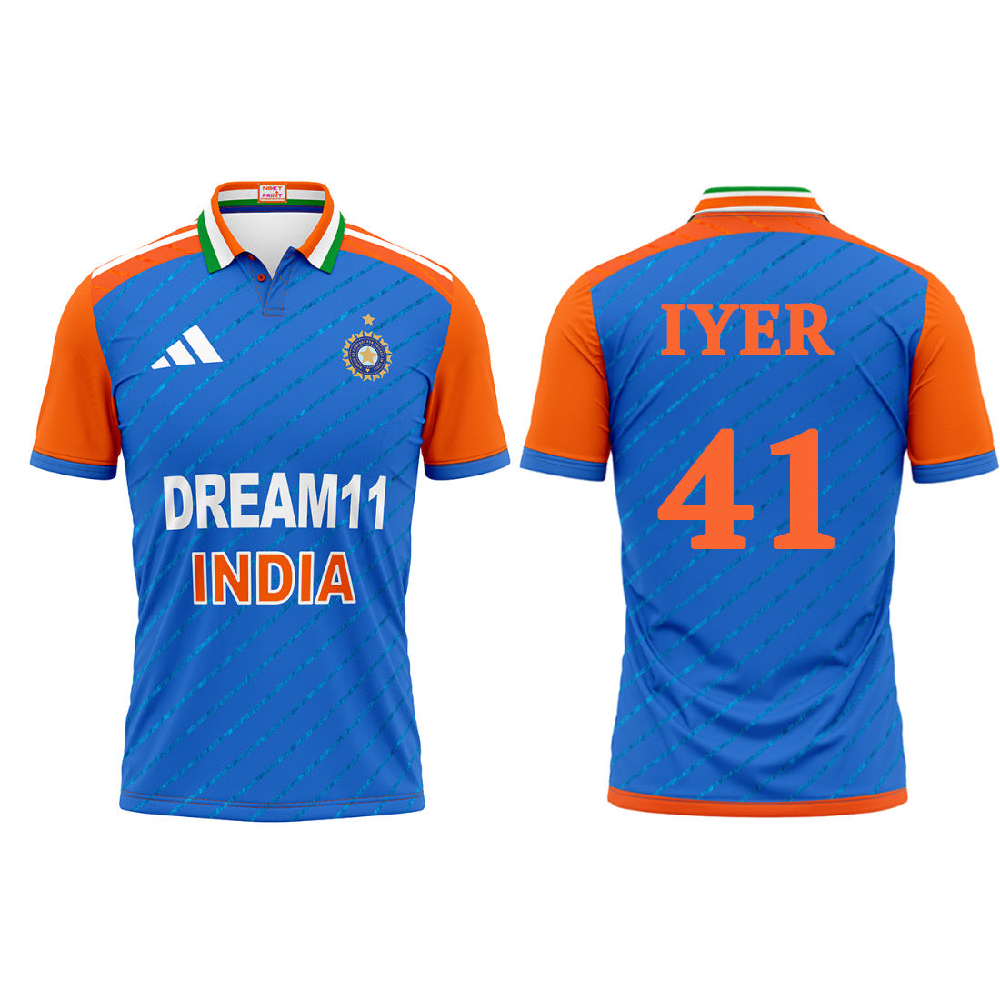 Next Print India Cricket Sheryas Iyer Jersey 2024