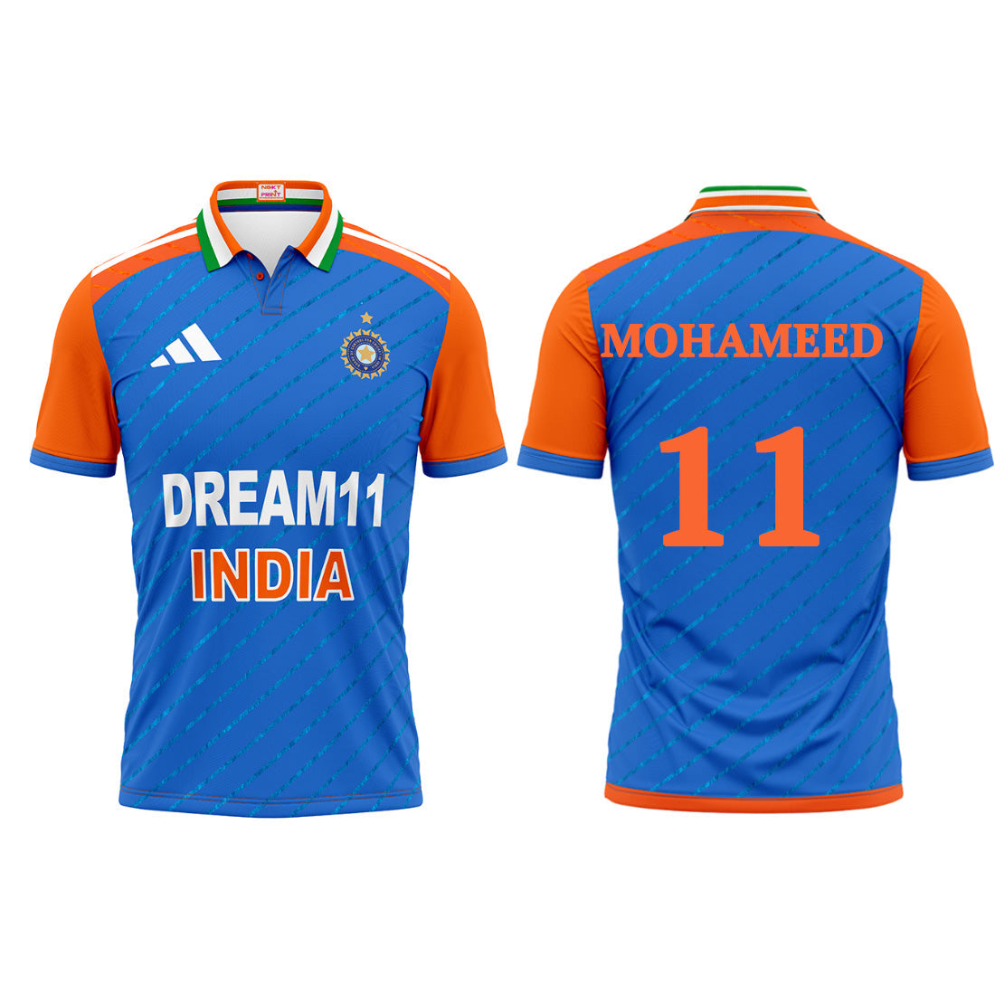 Next Print India Cricket Mohammed Jersey 2024