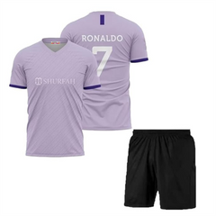 Next Print Ronaldo 7 Jersey| Juventus Jersey| Portugal Jersey| AlNasser Jersey NP0000S313 (with Black Shorts)