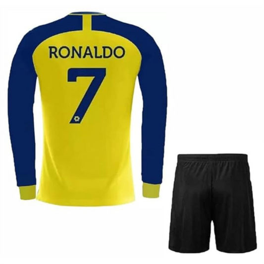 Next Print Ronaldo 7 Jersey| Juventus Jersey| Portugal Jersey| AlNasser Jersey NP0000S314 (with Black Shorts)