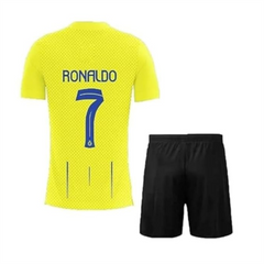 Next Print Ronaldo 7 Jersey| Juventus Jersey| Portugal Jersey| AlNasser Jersey NP0000S317 (with Black Shorts)