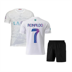 Next Print Ronaldo 7 Jersey| Juventus Jersey| Portugal Jersey| AlNasser Jersey NP0000S318 (with Black Shorts)