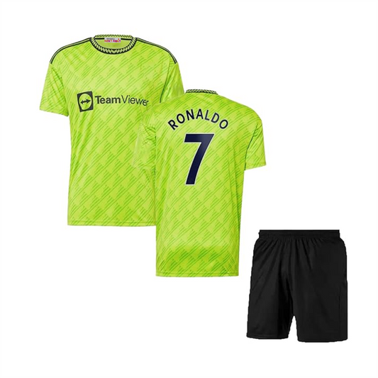 Next Print Ronaldo 7 Jersey| Juventus Jersey| Portugal Jersey| AlNasser Jersey NP0000S330 (with Black Shorts)