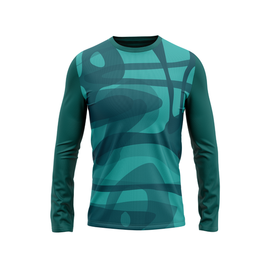 Round Neck Fullsleeve Printed Jersey Green NP0016