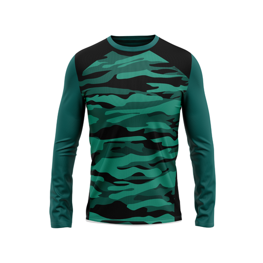 Round Neck Fullsleeve Printed Jersey Green NP0017