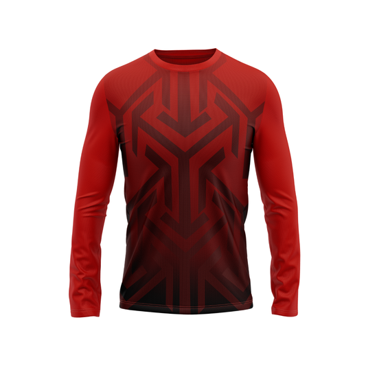 Round Neck Fullsleeve Printed Jersey Red NP0020