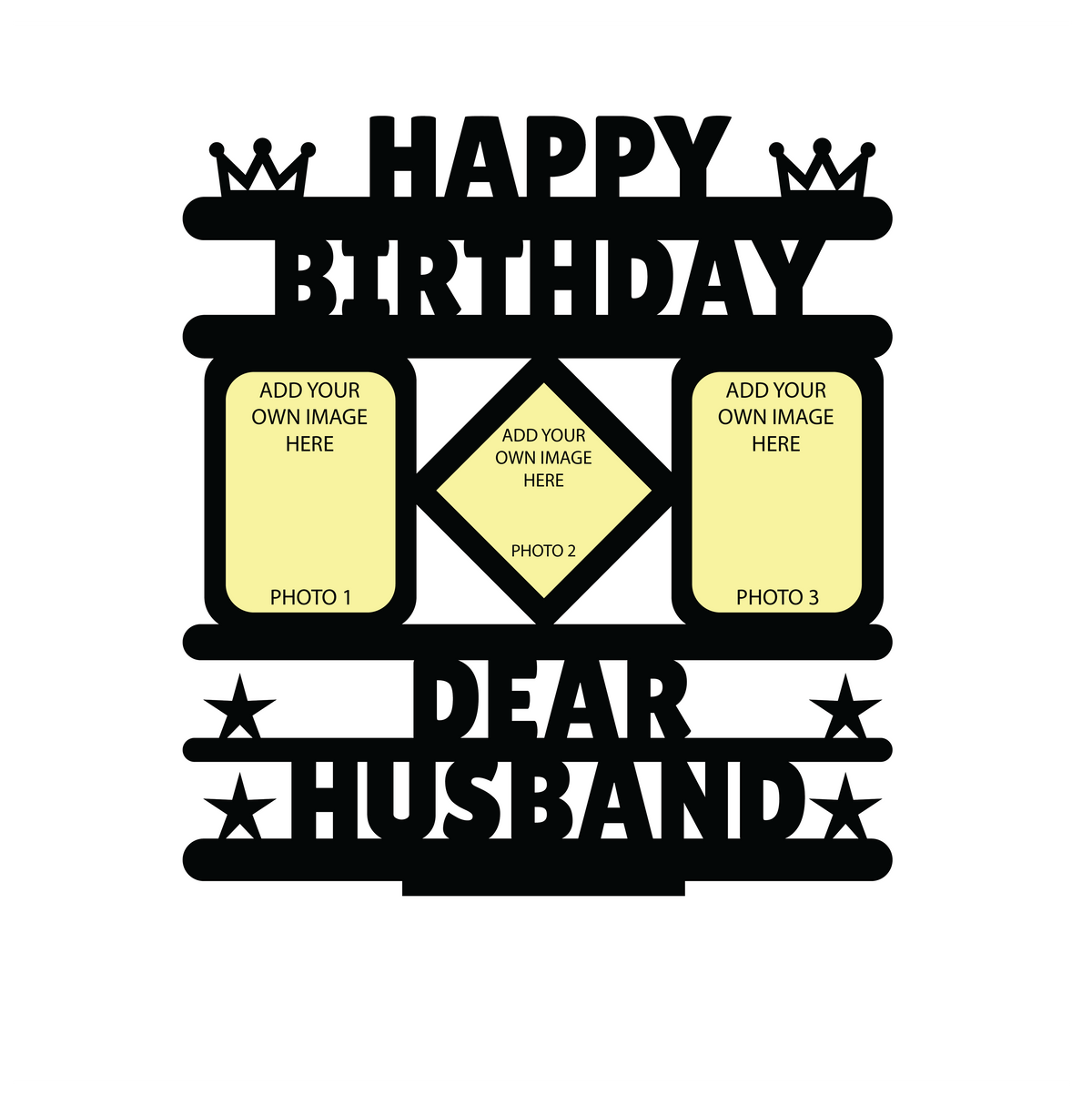 HAPPY BIRTHDAY DEAR HUSBAND STAND FRAME