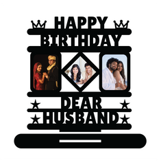 HAPPY BIRTHDAY DEAR HUSBAND STAND FRAME