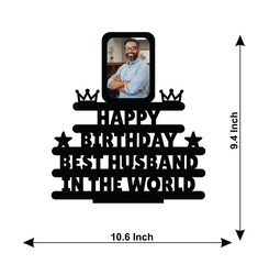 HAPPY BIRTHDAY BEST HUSBAND IN THE WORLD STAND FRAME