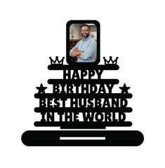 HAPPY BIRTHDAY BEST HUSBAND IN THE WORLD STAND FRAME