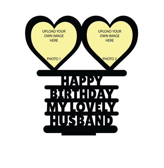 HAPPY BIRTHDAY MY LOVELY HUSBAND STAND FRAME