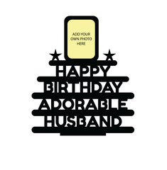 HAPPY BIRTHDAY ADORABLE HUSBAND STAND FRAME