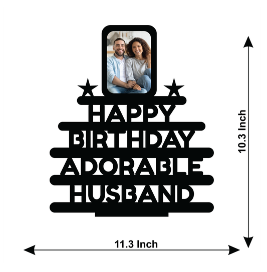 HAPPY BIRTHDAY ADORABLE HUSBAND STAND FRAME