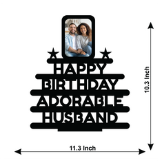 HAPPY BIRTHDAY ADORABLE HUSBAND STAND FRAME