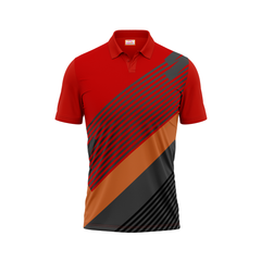 Polo Neck Printed Jersey Red NP50000145