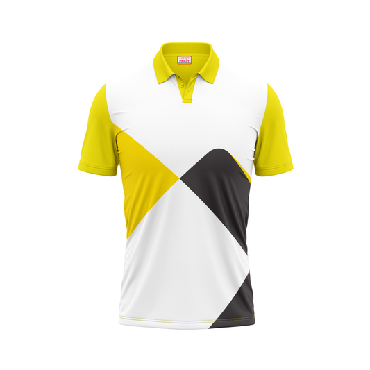 Polo Neck Printed Jersey Yellow NP50000198