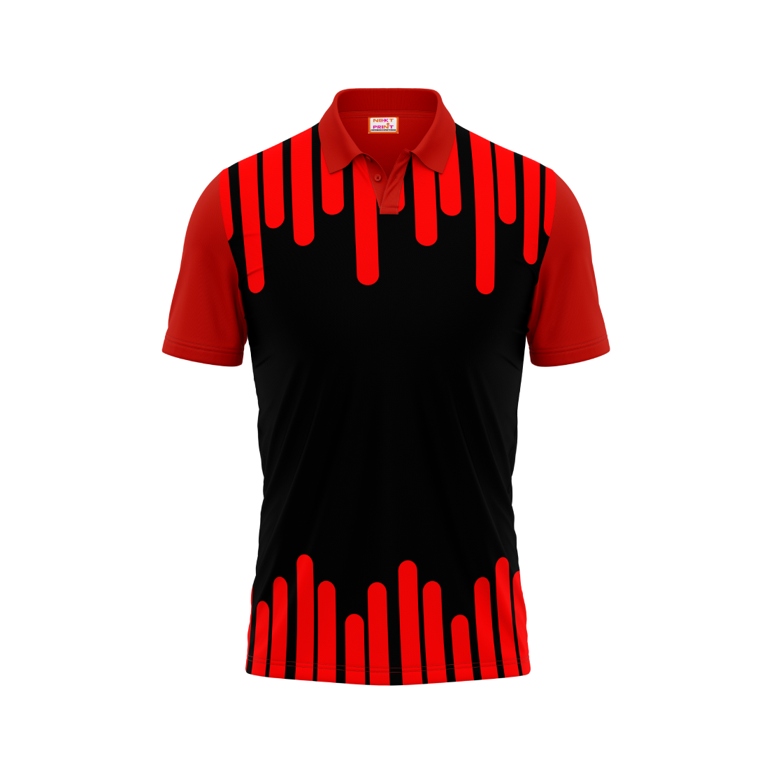 Polo Neck Printed Jersey Red NP50000369